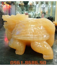 Tượng long quy bằng đá ngọc hoàng long