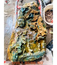 Tượng Nhất Tâm Bái Phật Đá Mã Não 