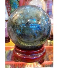 Quả cầu phong thủy đá xà cừ labradorite