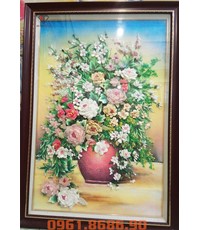 Tranh Đính Đá Hoa Khai Phú Quý