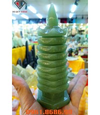 Tháp văn xương đá thạch anh xanh