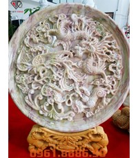 Tượng rồng phượng sum vầy bằng đá serpentine