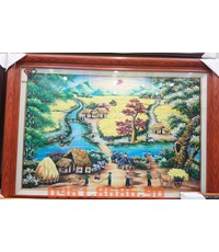 Tranh Đá Quý Đồng Quê