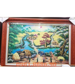 Tranh Đá Quý Đồng Quê