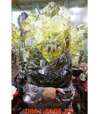 Tượng Phật Di Lặc Thạch Anh Vàng