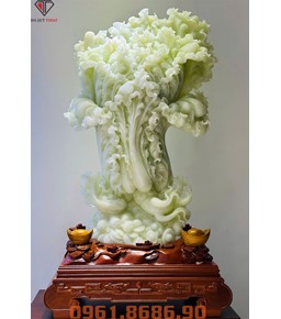 Bắp cải phong thủy bằng ngọc onyx 