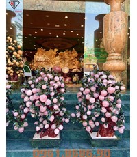 Cây đào đá thạch anh hồng 88 quả