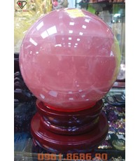 Quả cầu phong thủy đá thạch anh hồng