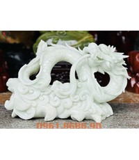 Tượng rồng phong thủy bằng đá cẩm thạch trắng