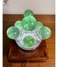Thất tinh trận đồ đá Fluorit xanh