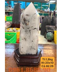 Trụ đá thạch anh tóc đen