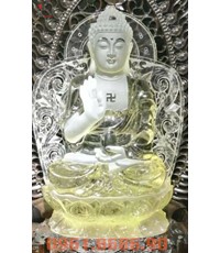 Tượng phật a di đà bằng đá thạch anh vàng
