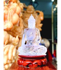 Tượng phật a di đà bằng đá thạch anh trắng