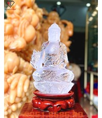 Tượng phật dược sư bằng đá thạch anh trắng