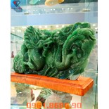 Tượng rồng đá phong thủy bằng thạch anh xanh