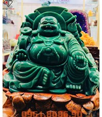Tượng phật di lặc bằng đá thạch anh xanh