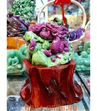 Tượng rồng đá phong thủy bằng ruby nam phi